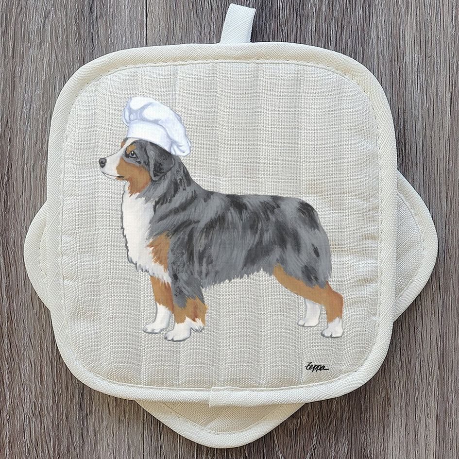 Miniature American Shepherd Pot Holder Set