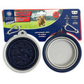 American Kennel Club 2-Pack Collapsible Travel Bowls for Dogs – Blue/Gray, Portable Food & Water Bowls
