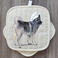 Norwegian Elkhound  Pot Holder Set
