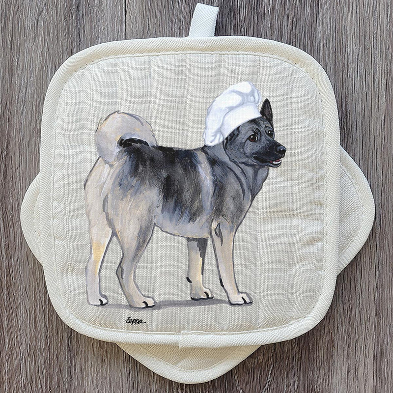 Norwegian Elkhound  Pot Holder Set
