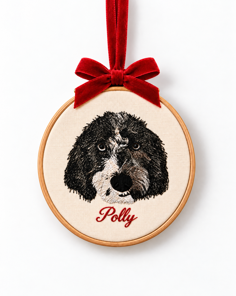 The Custom Embroidered Pet Ornament