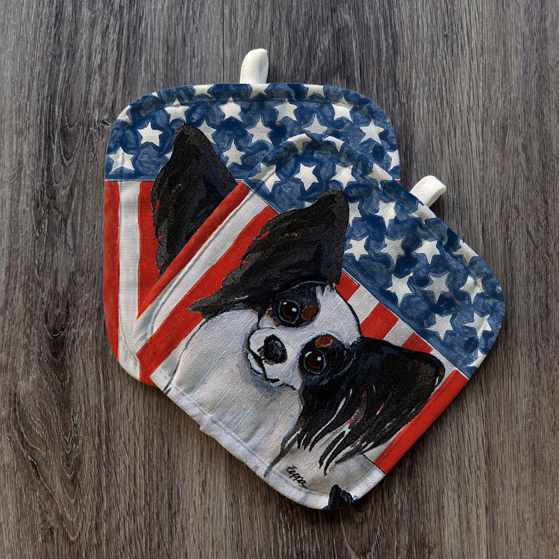 Papillon  Americana Pot Holder Set