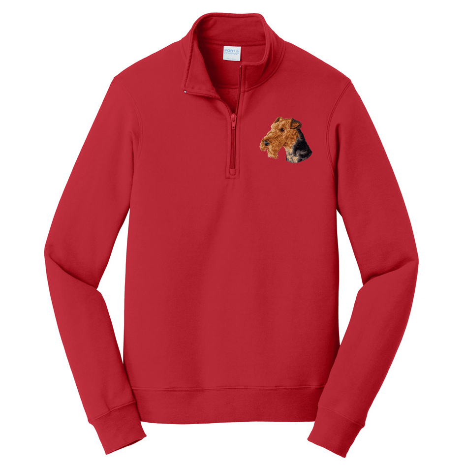 Airedale Terrier Embroidered Unisex Quarter Zip