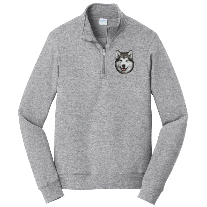 Alaskan Malamute Embroidered Unisex Quarter Zip