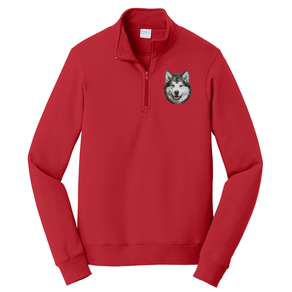 Alaskan Malamute Embroidered Unisex Quarter Zip