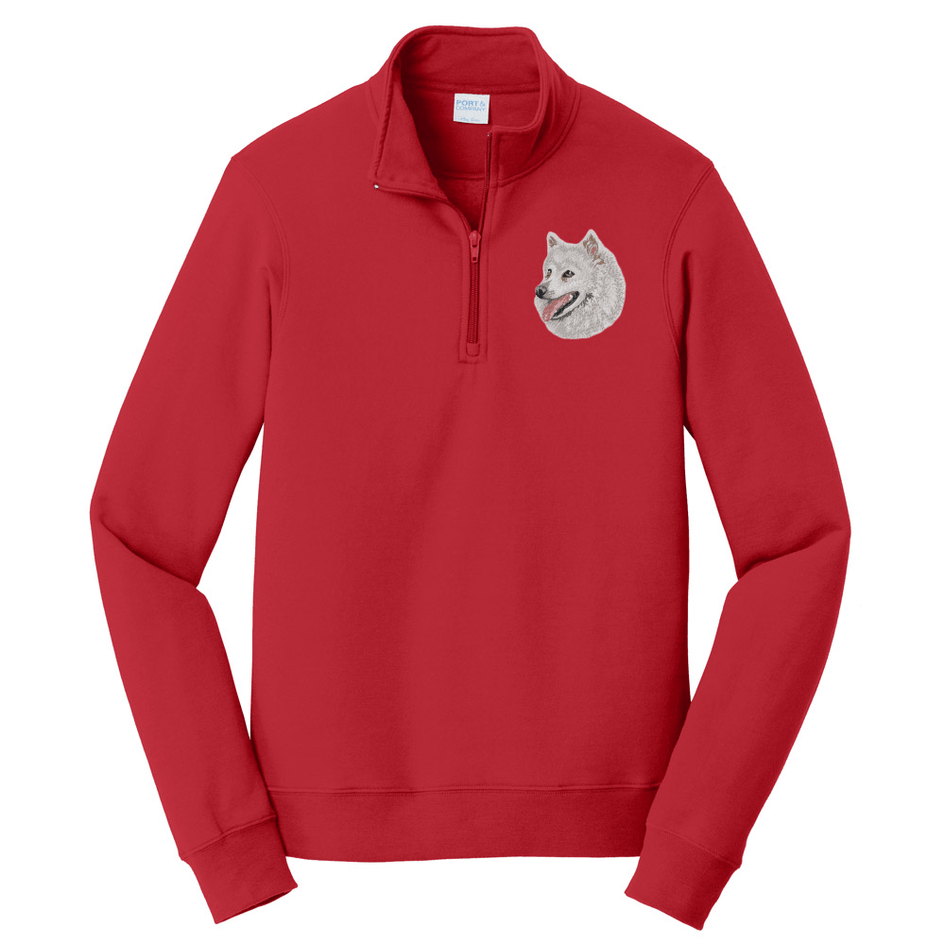 American Eskimo Dog Embroidered Unisex Quarter Zip