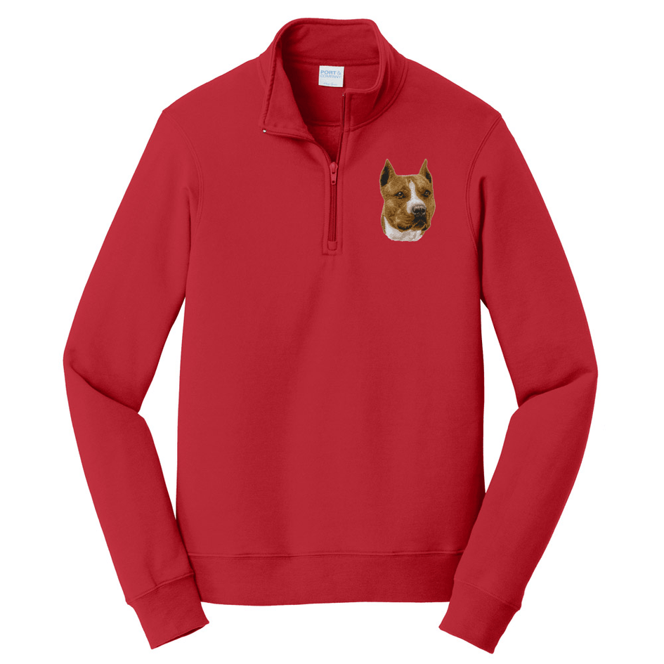 American Staffordshire Terrier Embroidered Unisex Quarter Zip