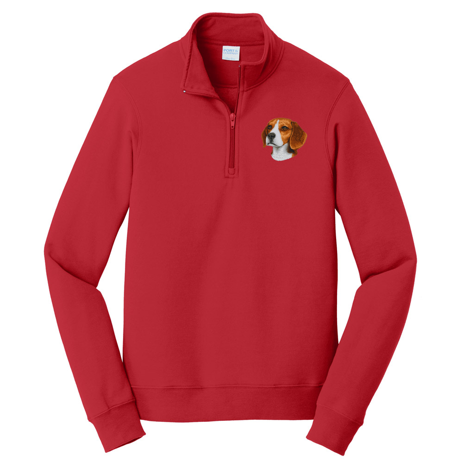Beagle Embroidered Unisex Quarter Zip