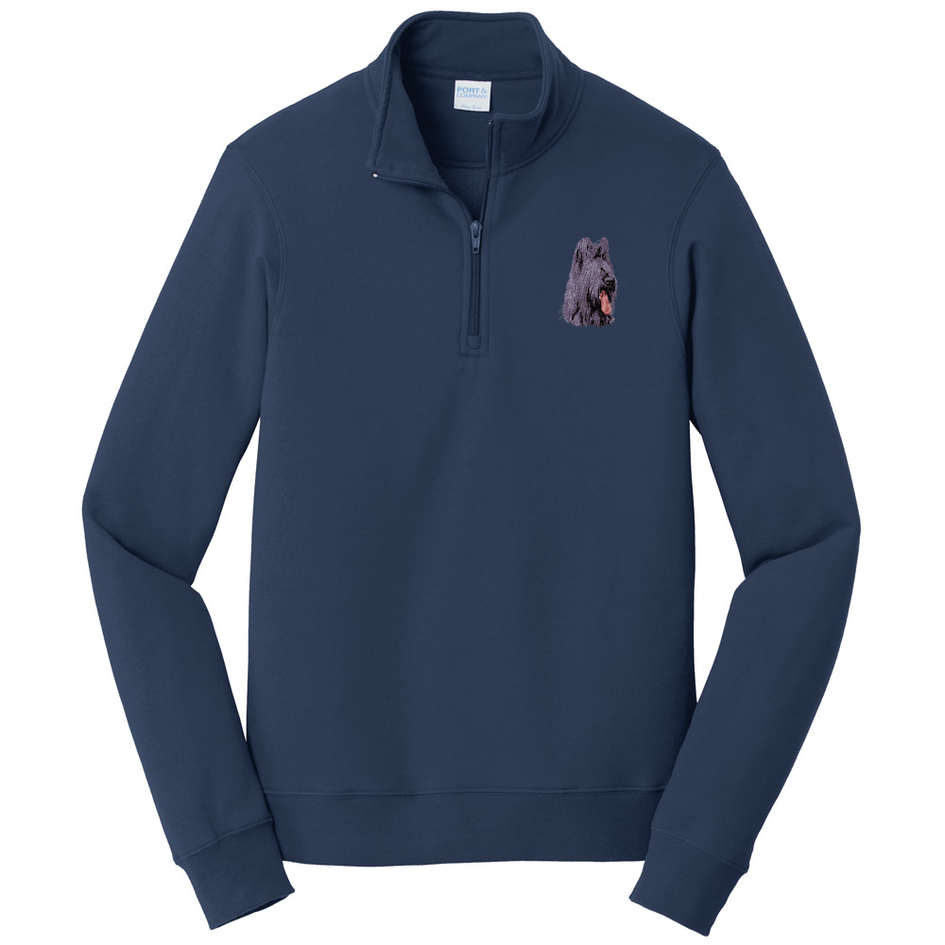 Briard Embroidered Unisex Quarter Zip