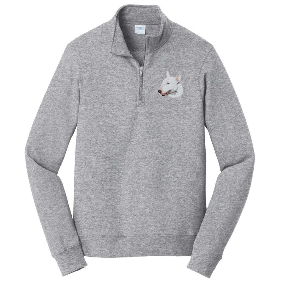 Bull Terrier Embroidered Unisex Quarter Zip