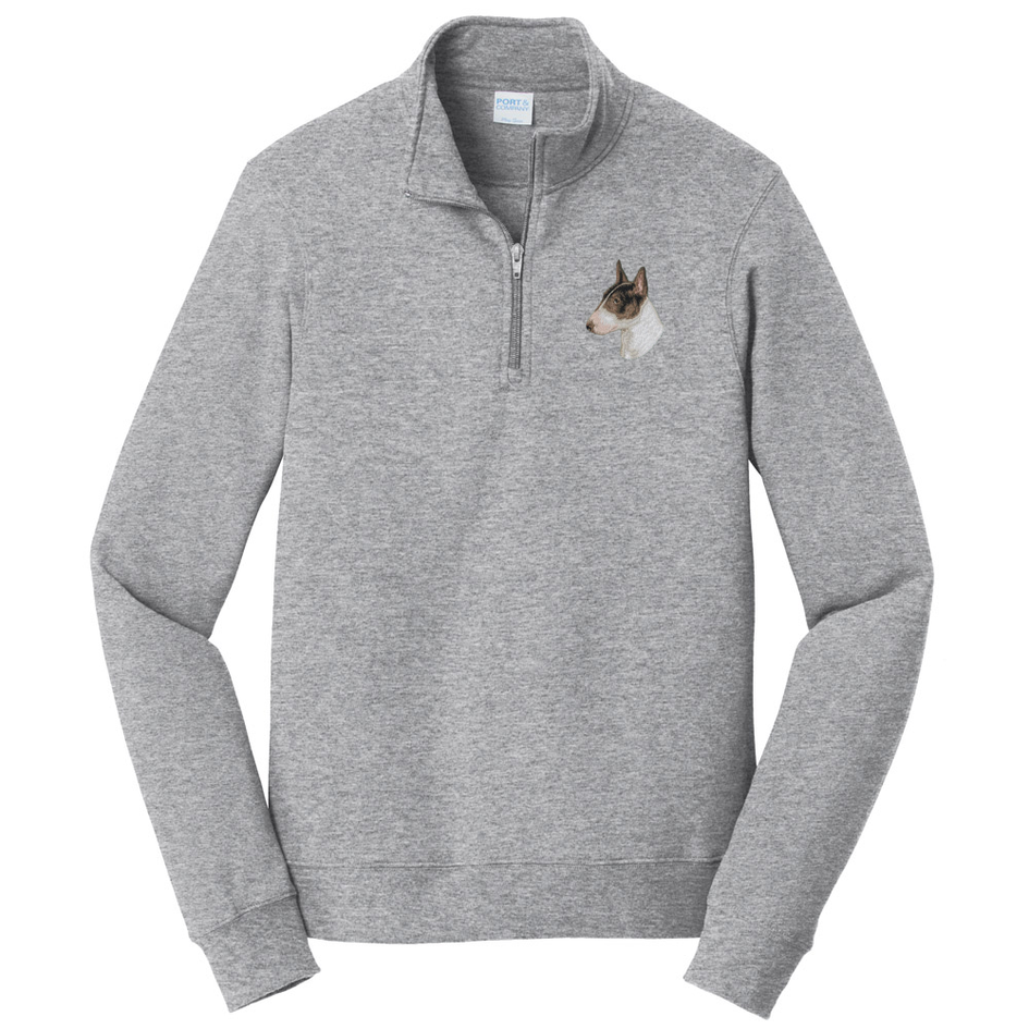 Bull Terrier Embroidered Unisex Quarter Zip