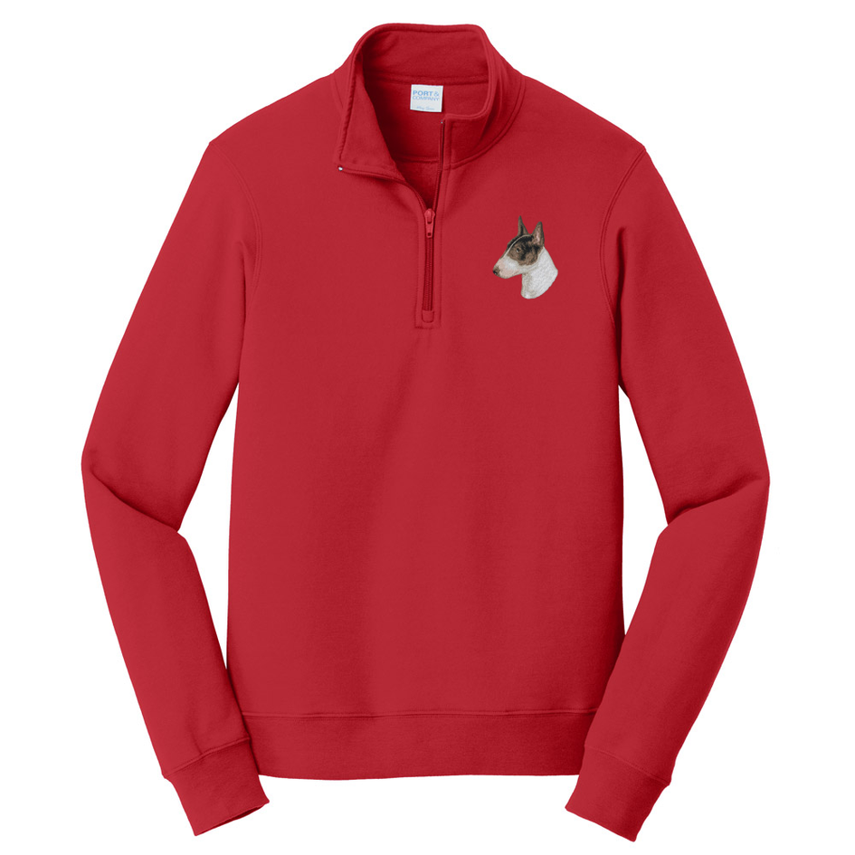 Bull Terrier Embroidered Unisex Quarter Zip