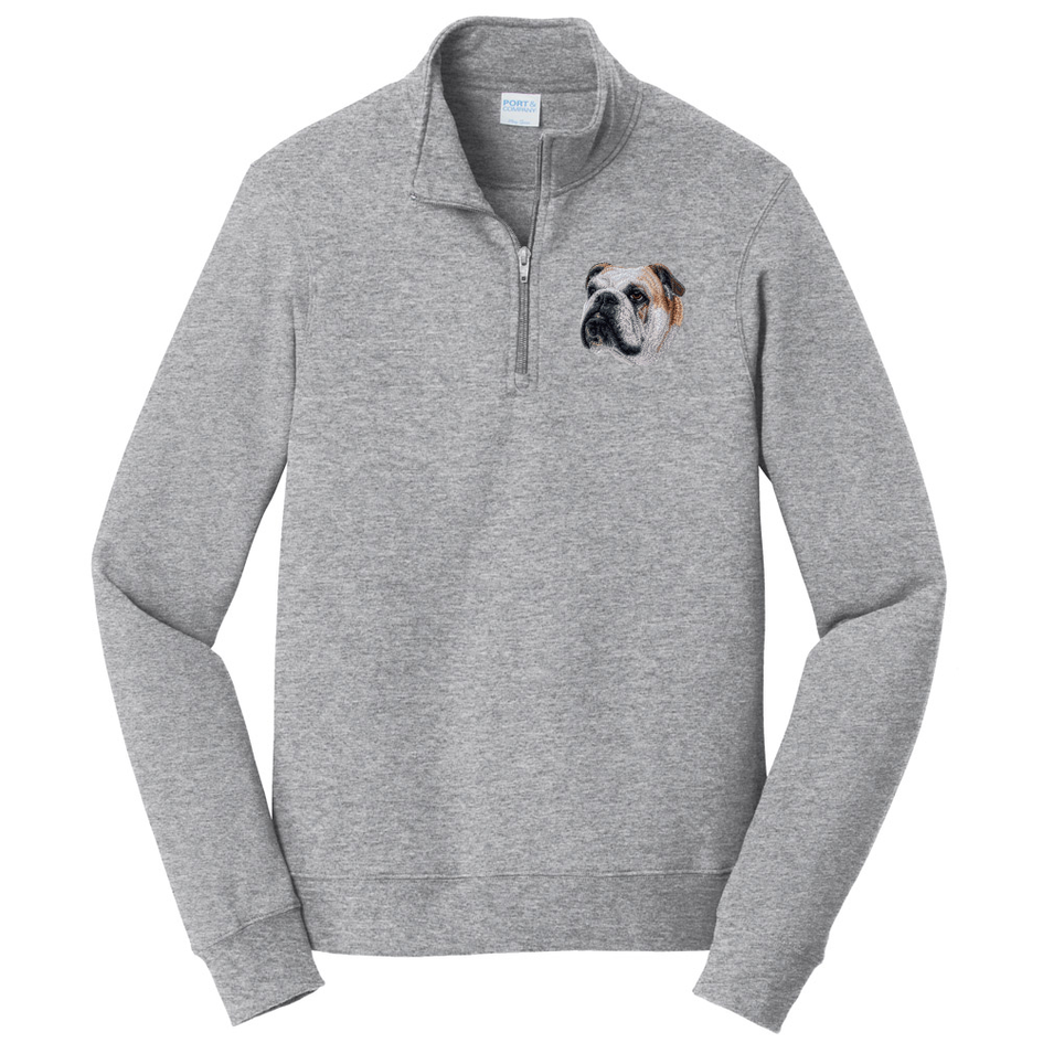 Bulldog Embroidered Unisex Quarter Zip