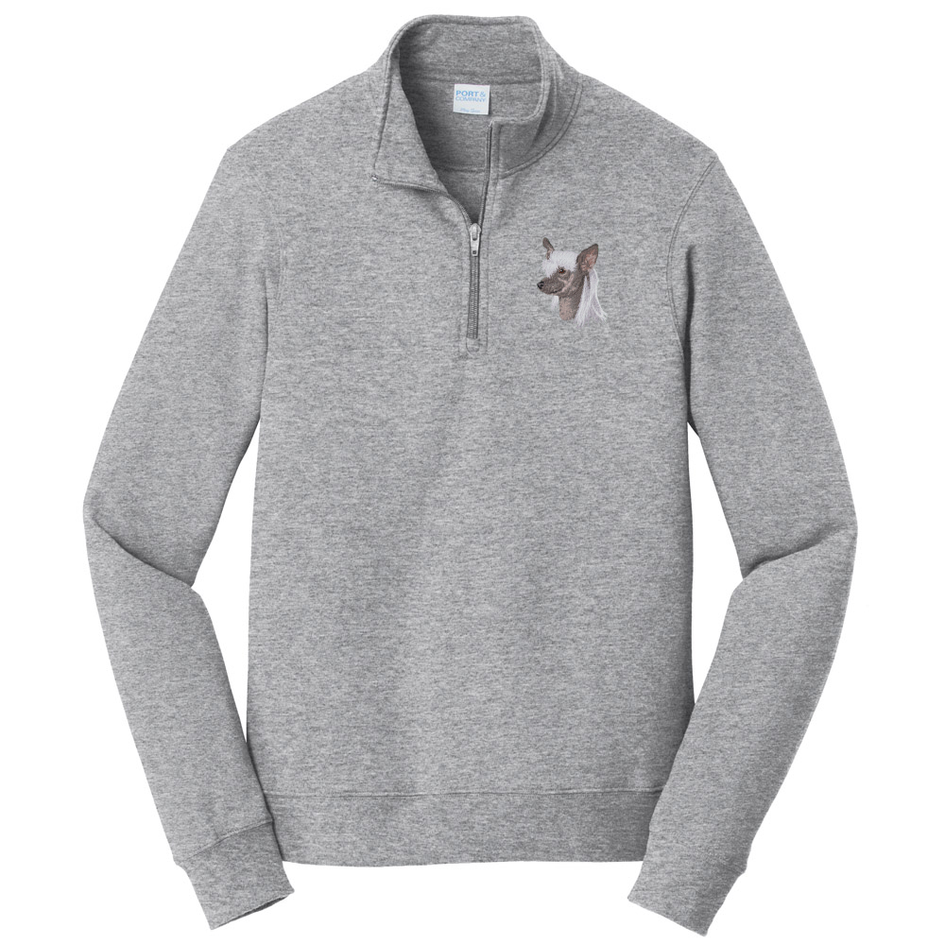 Chinese Crested Embroidered Unisex Quarter Zip