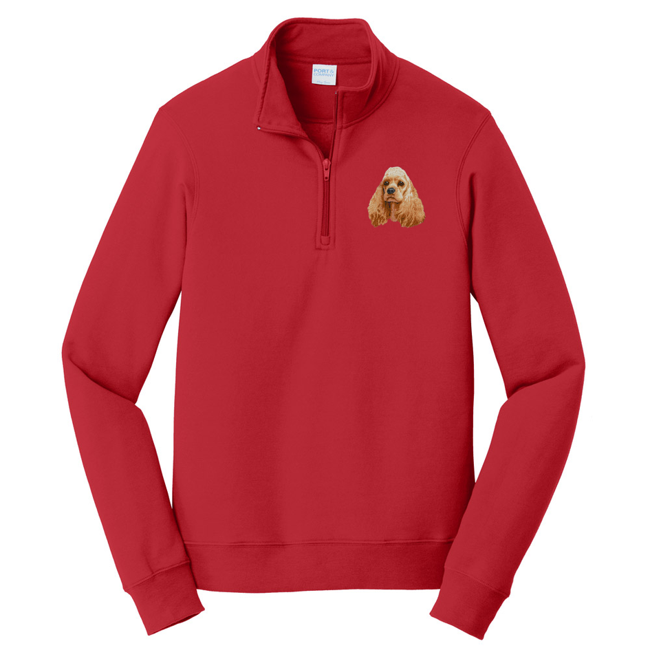 Cocker Spaniel Embroidered Unisex Quarter Zip