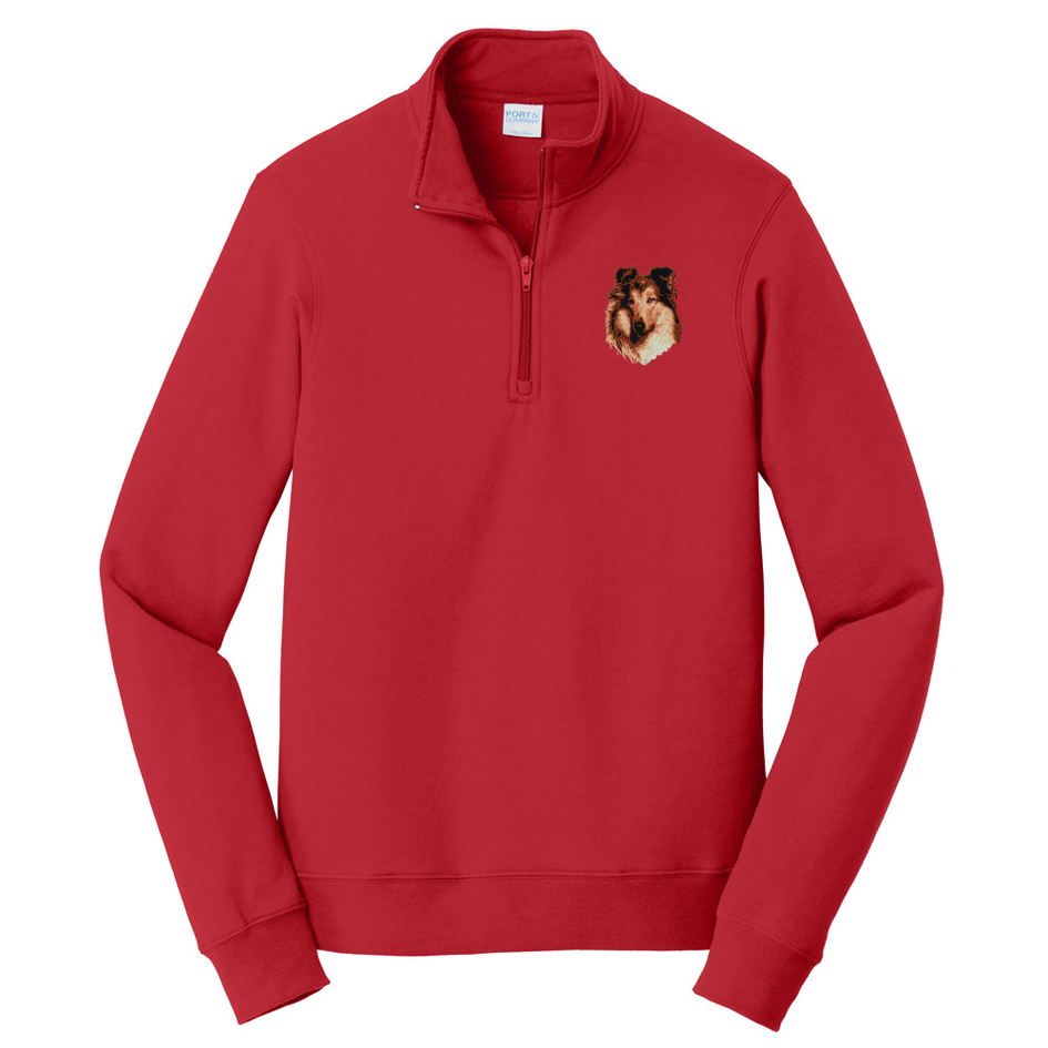 Collie Embroidered Unisex Quarter Zip