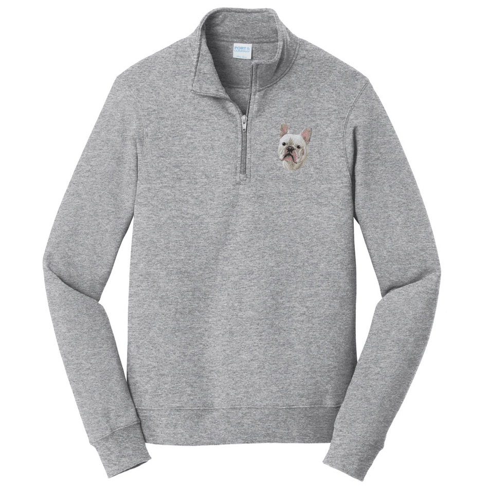French Bulldog Embroidered Unisex Quarter Zip