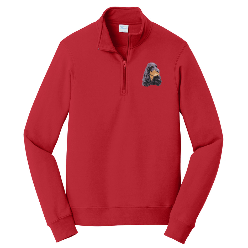 Gordon Setter Embroidered Unisex Quarter Zip