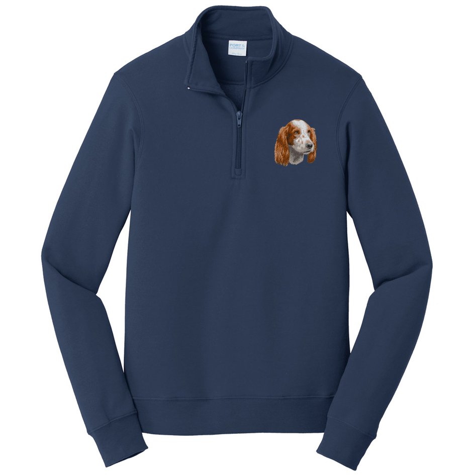 Irish Red & White Setter Embroidered Unisex Quarter Zip