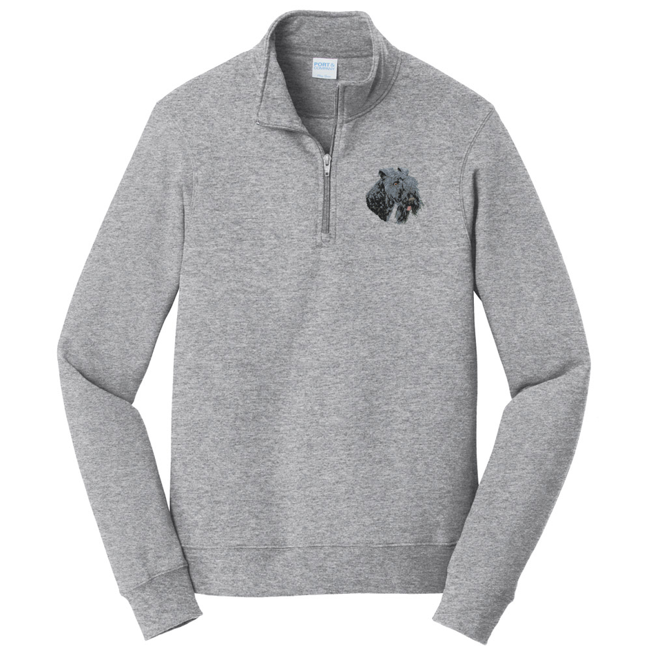 Kerry Blue Terrier Embroidered Unisex Quarter Zip