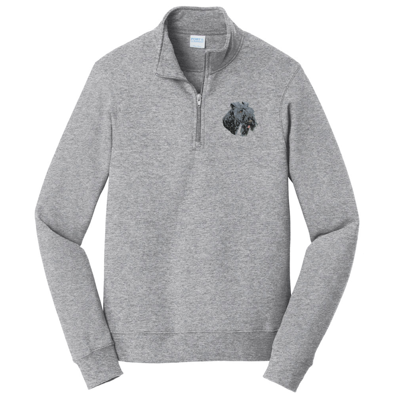 Kerry Blue Terrier Embroidered Unisex Quarter Zip