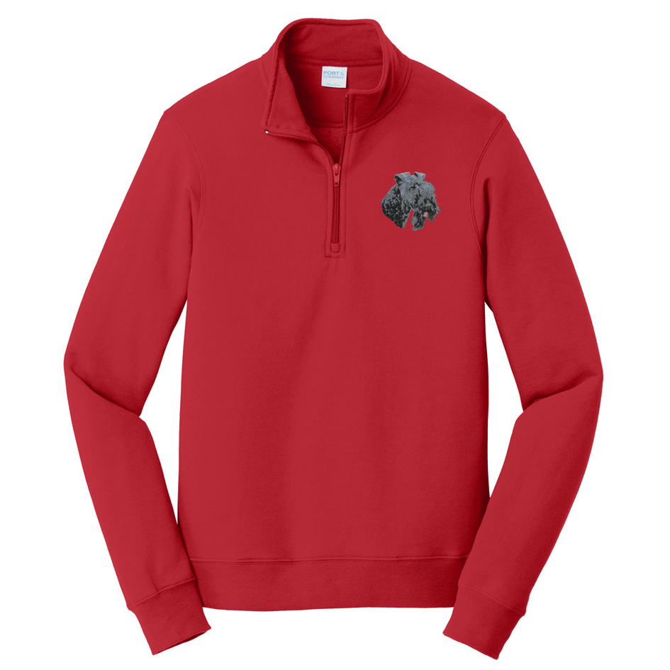 Kerry Blue Terrier Embroidered Unisex Quarter Zip