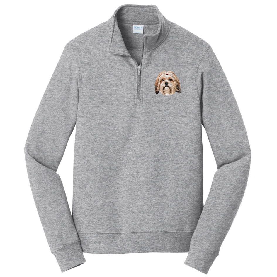 Lhasa Apso Embroidered Unisex Quarter Zip