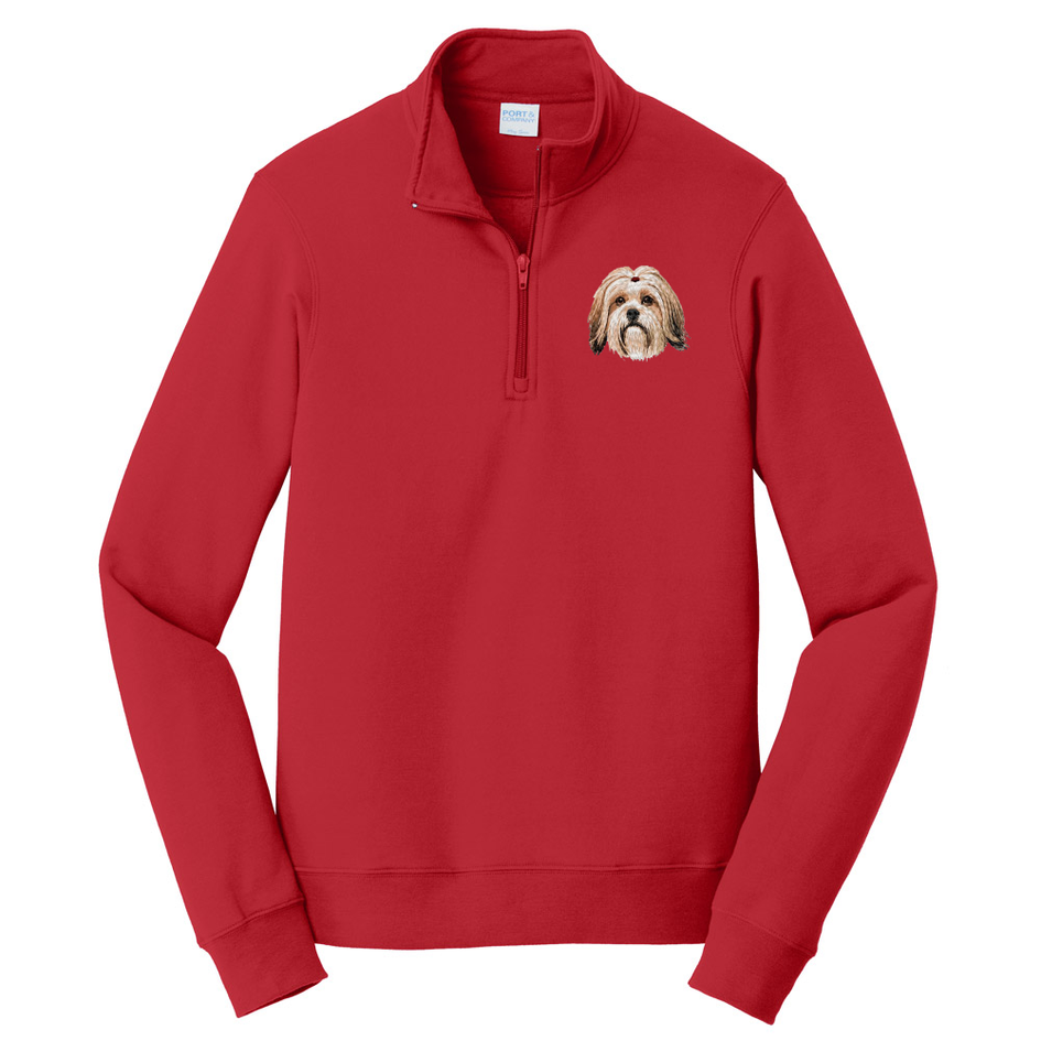 Lhasa Apso Embroidered Unisex Quarter Zip