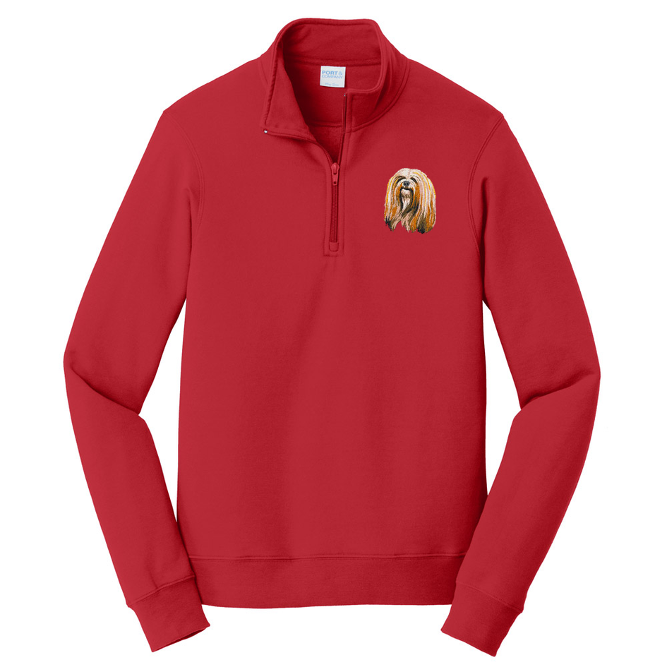 Lhasa Apso Embroidered Unisex Quarter Zip