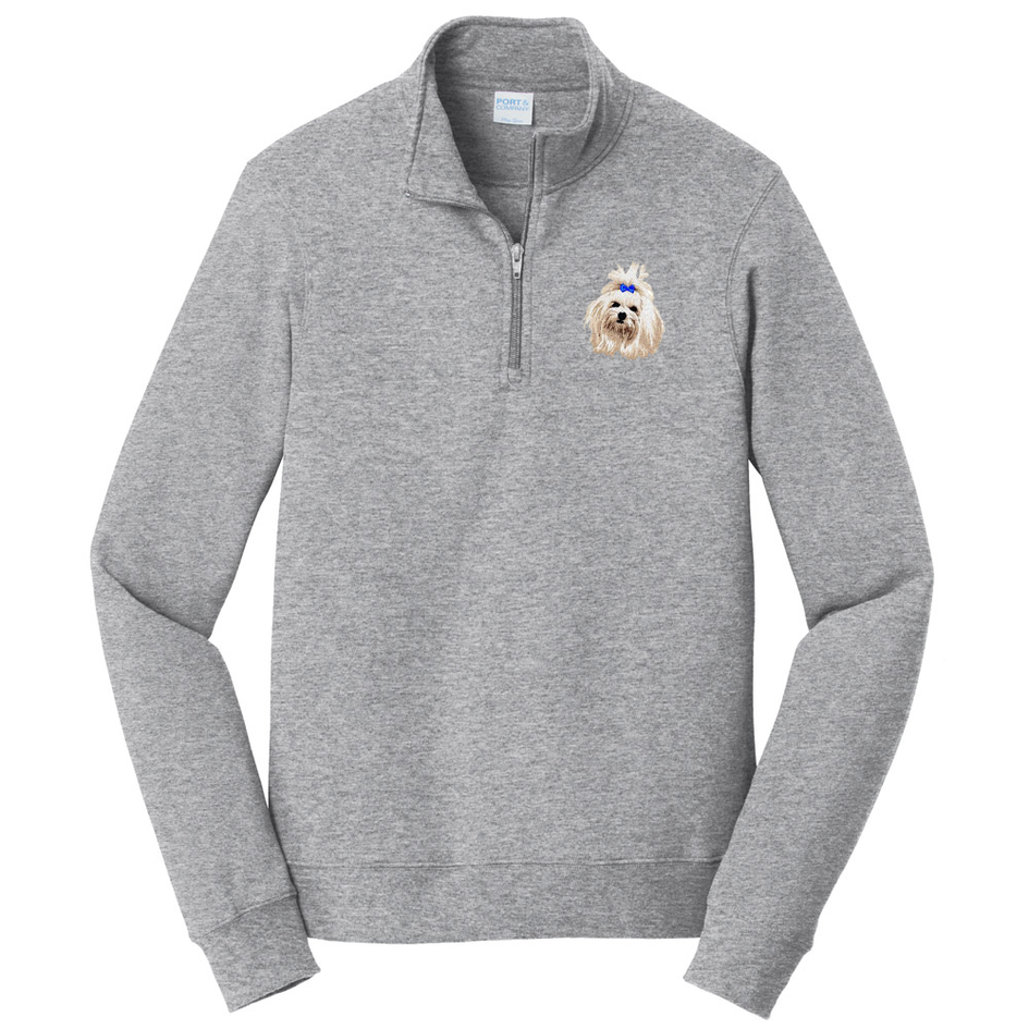 Maltese Embroidered Unisex Quarter Zip