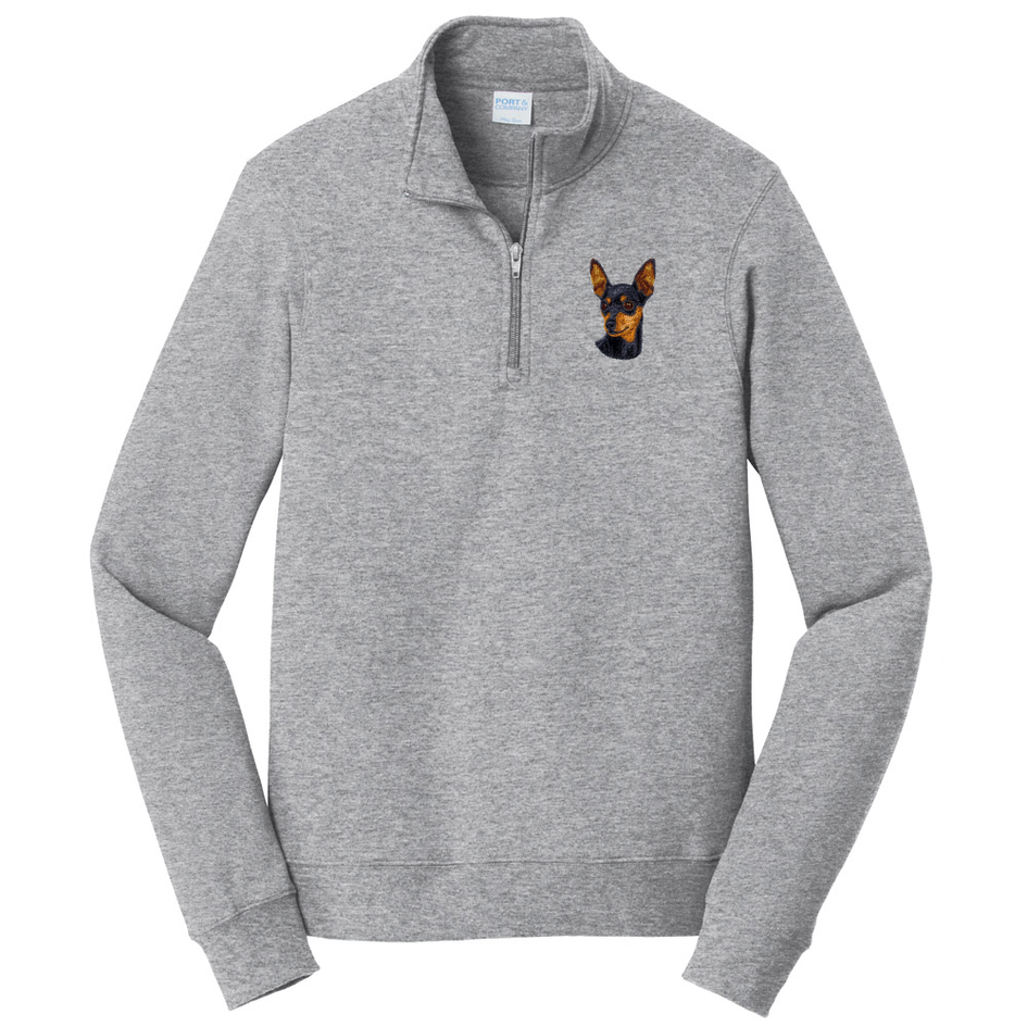 Miniature Pinscher Embroidered Unisex Quarter Zip