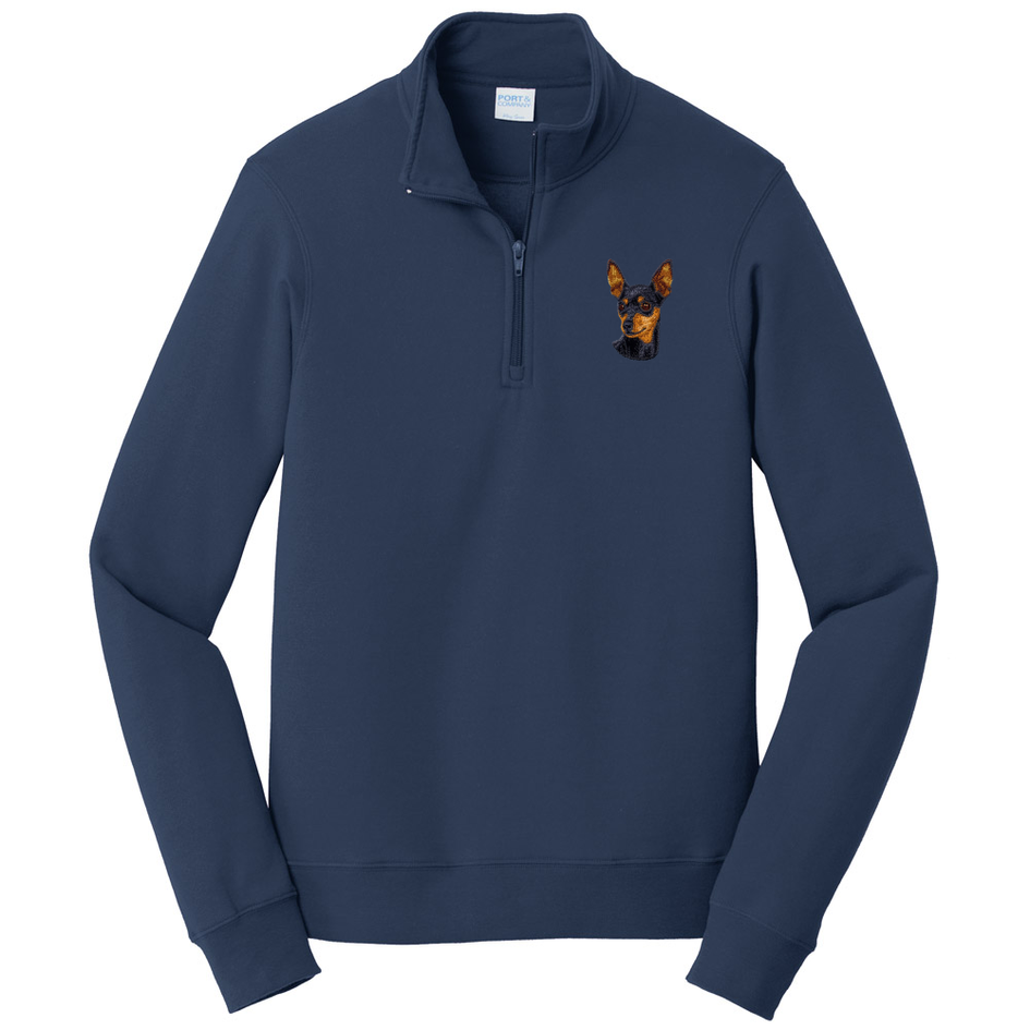 Miniature Pinscher Embroidered Unisex Quarter Zip