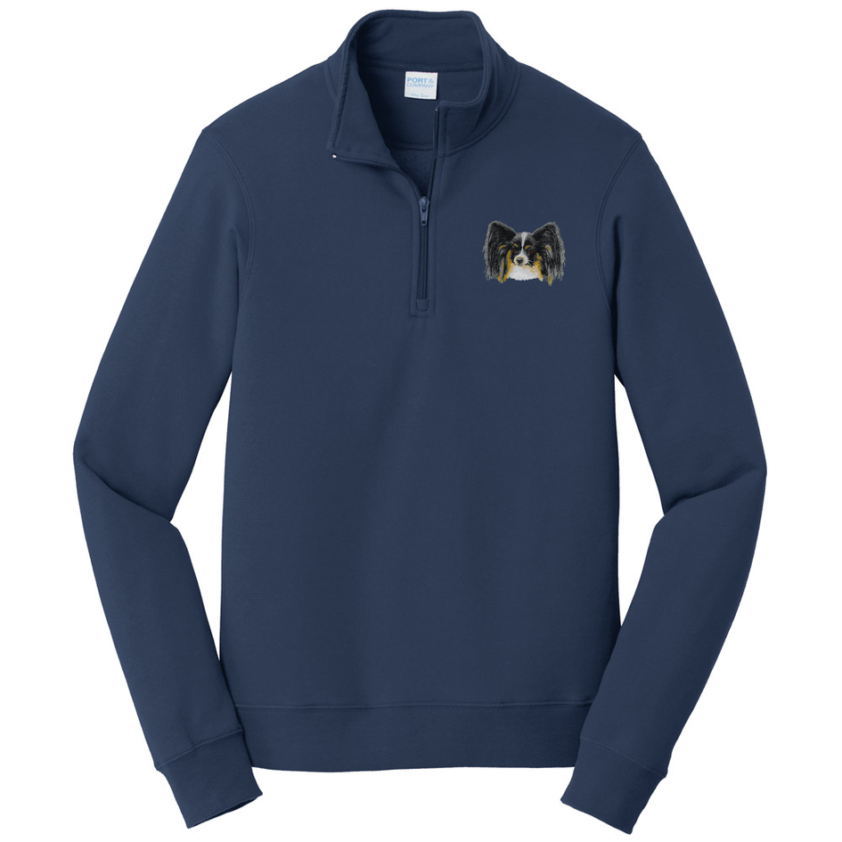 Papillon Embroidered Unisex Quarter Zip