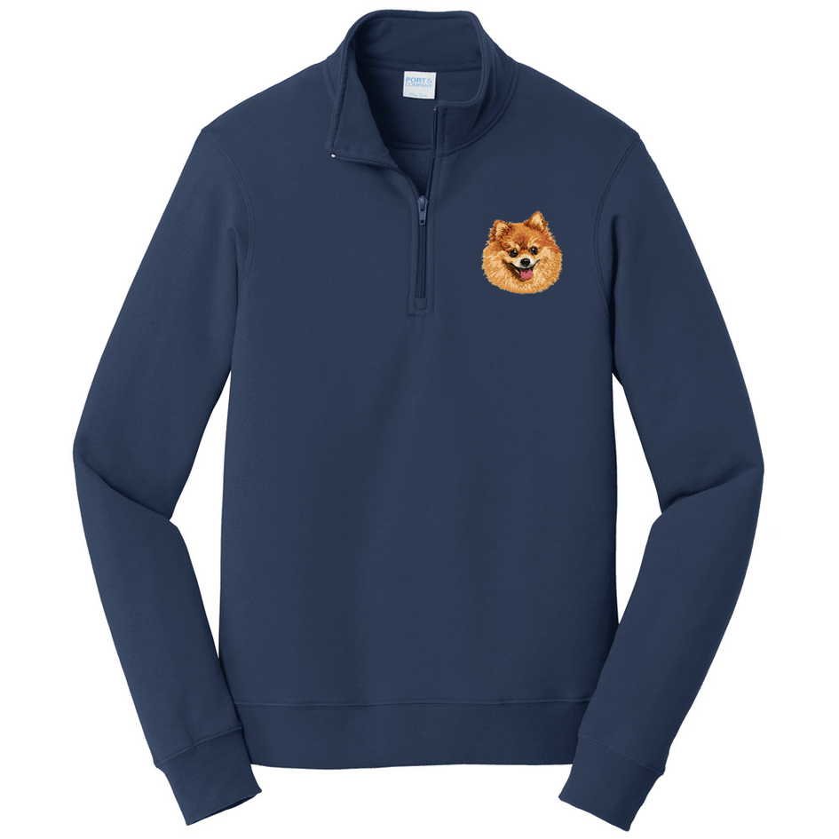 Pomeranian Embroidered Unisex Quarter Zip