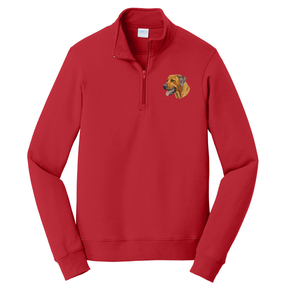 Rhodesian Ridgeback Embroidered Unisex Quarter Zip