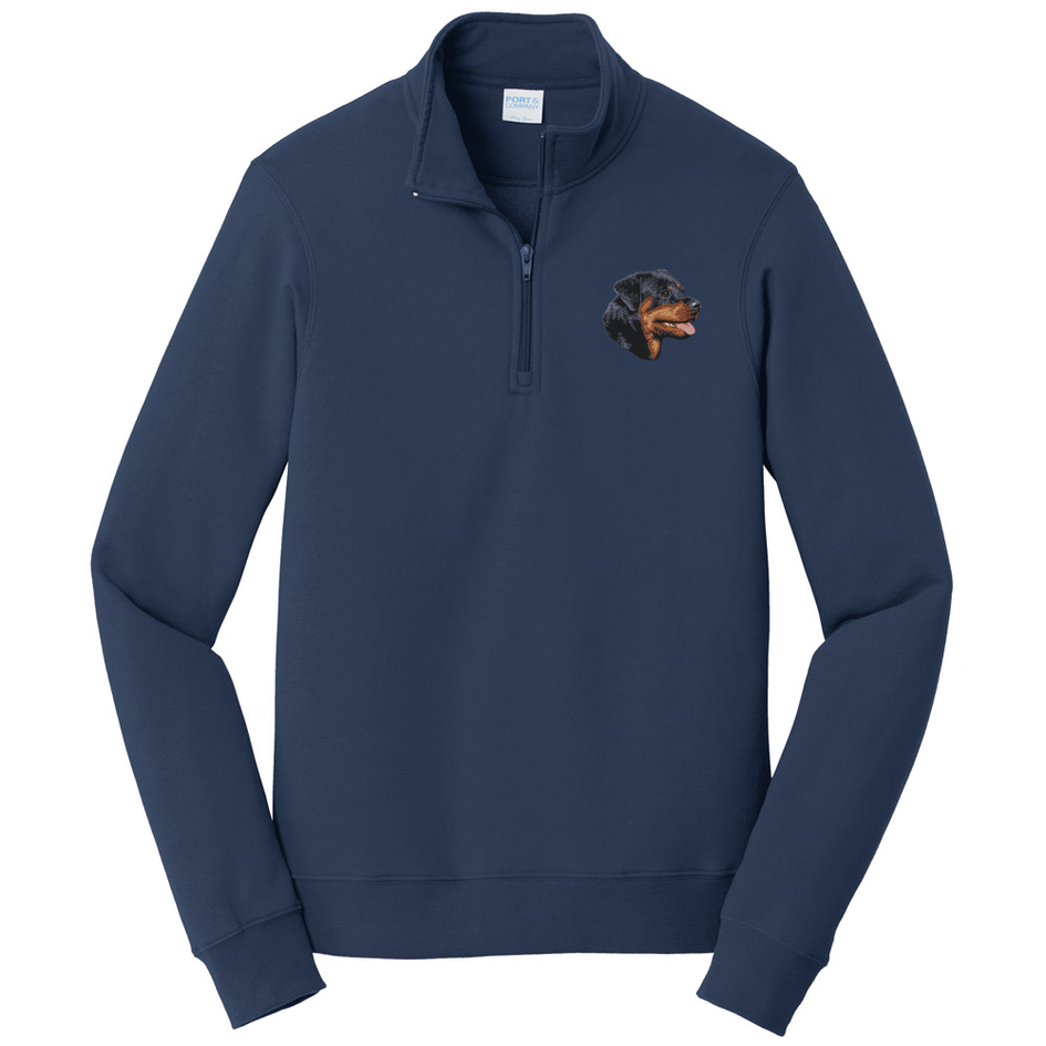 Rottweiler Embroidered Unisex Quarter Zip