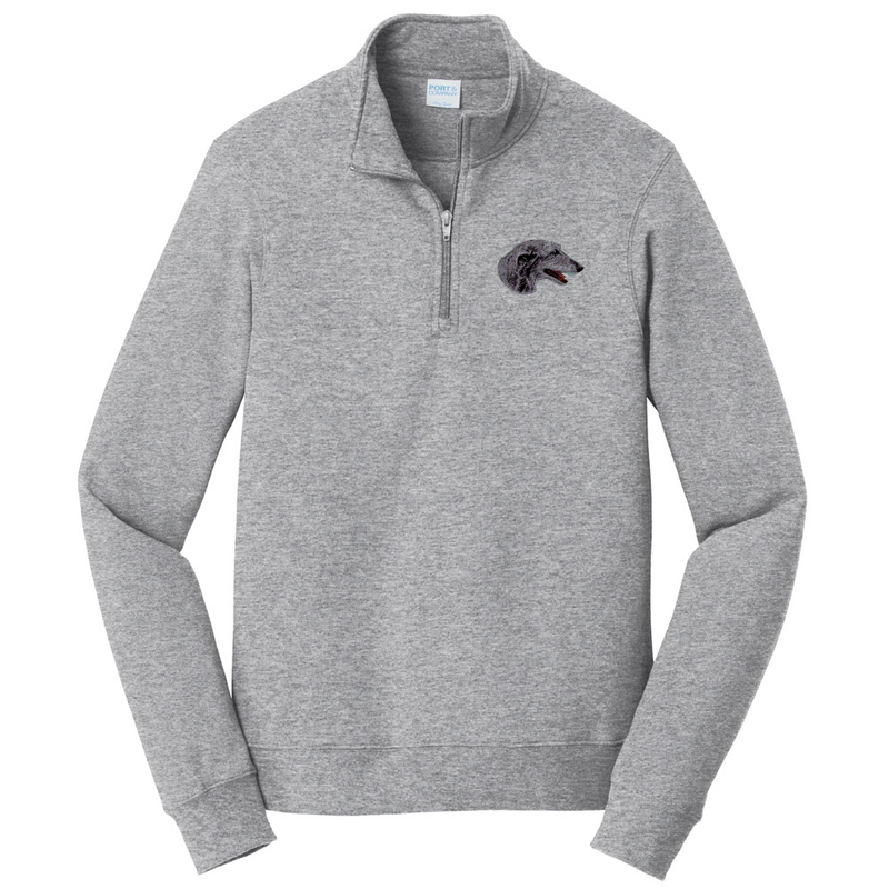 Scottish Deerhound Embroidered Unisex Quarter Zip