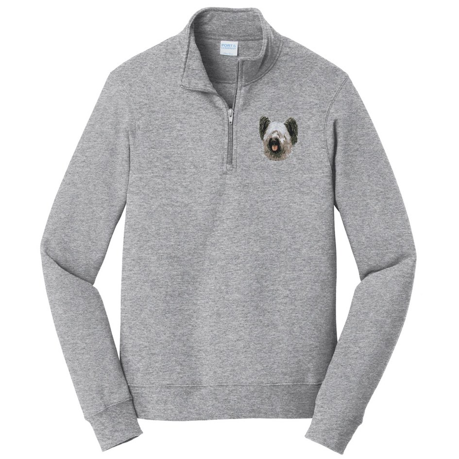 Skye Terrier Embroidered Unisex Quarter Zip