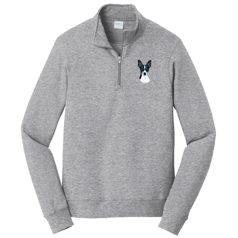 Toy Fox Terrier Embroidered Unisex Quarter Zip