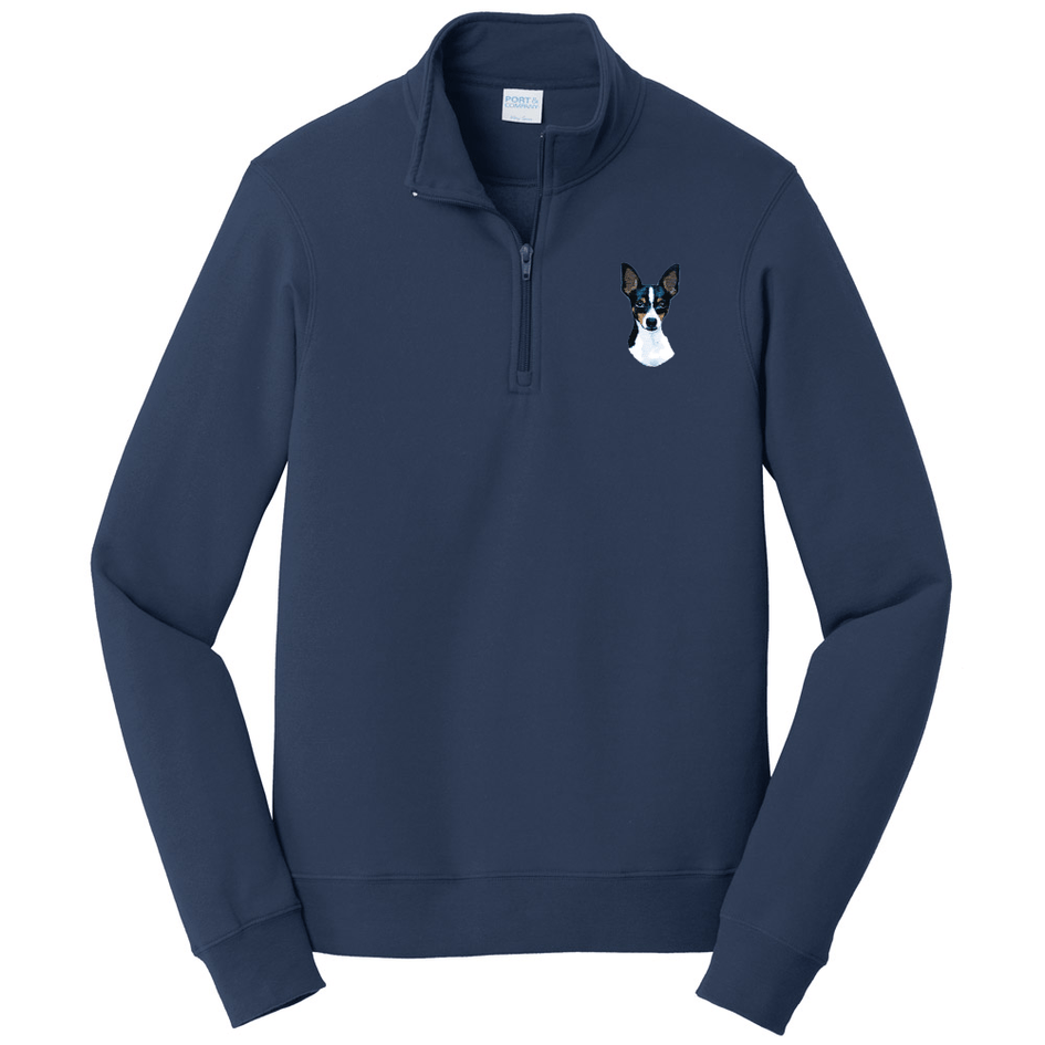 Toy Fox Terrier Embroidered Unisex Quarter Zip