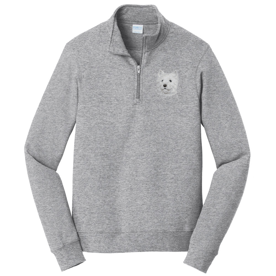 West Highland White Terrier Embroidered Unisex Quarter Zip