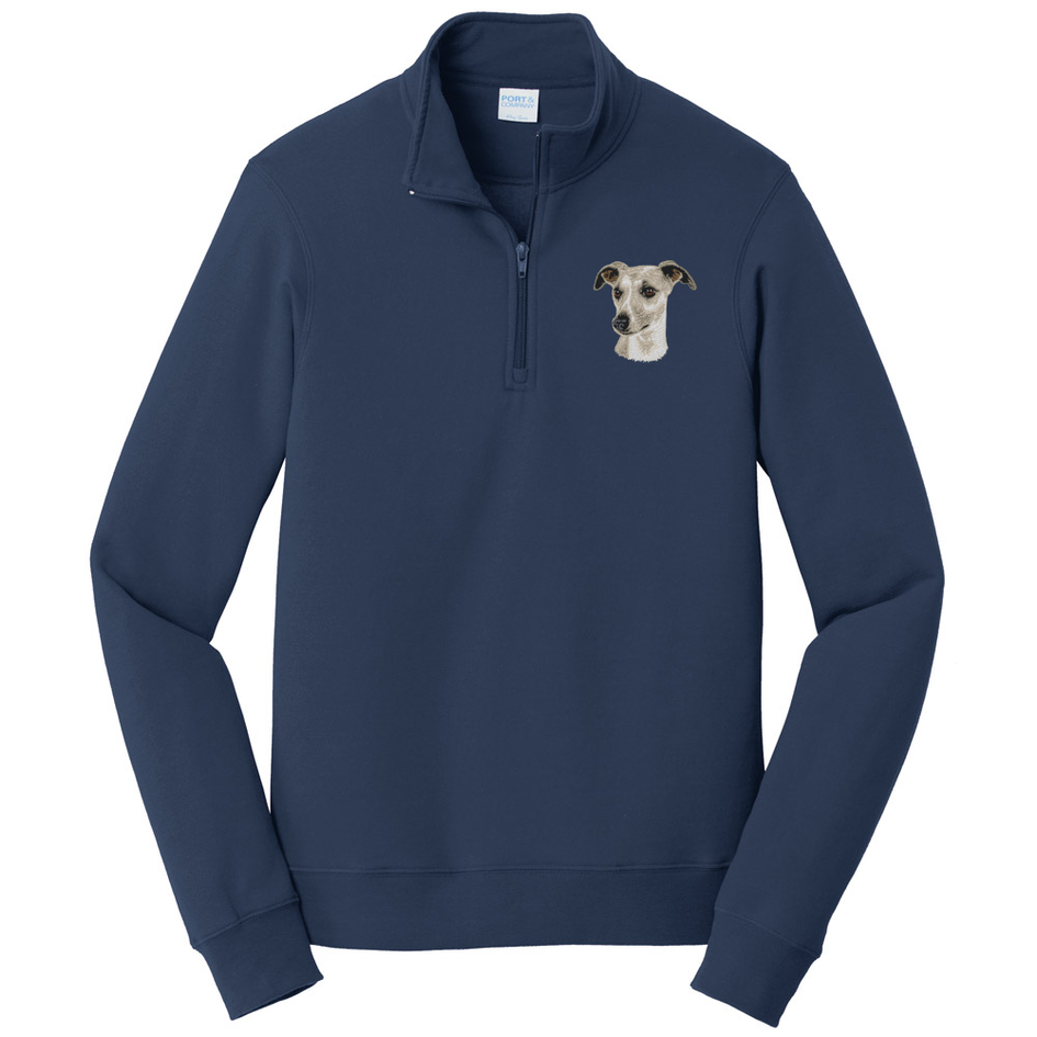 Whippet Embroidered Unisex Quarter Zip