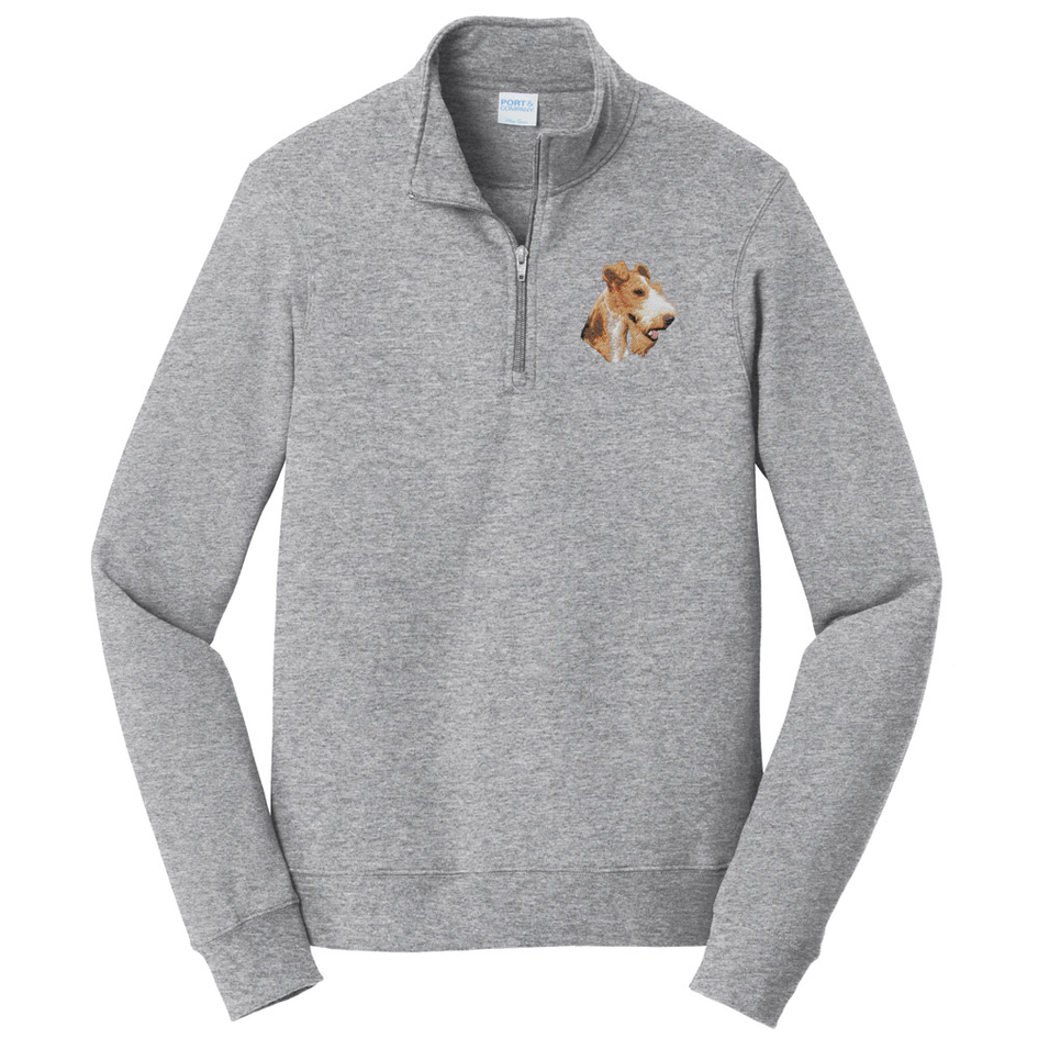 Wire Fox Terrier Embroidered Unisex Quarter Zip