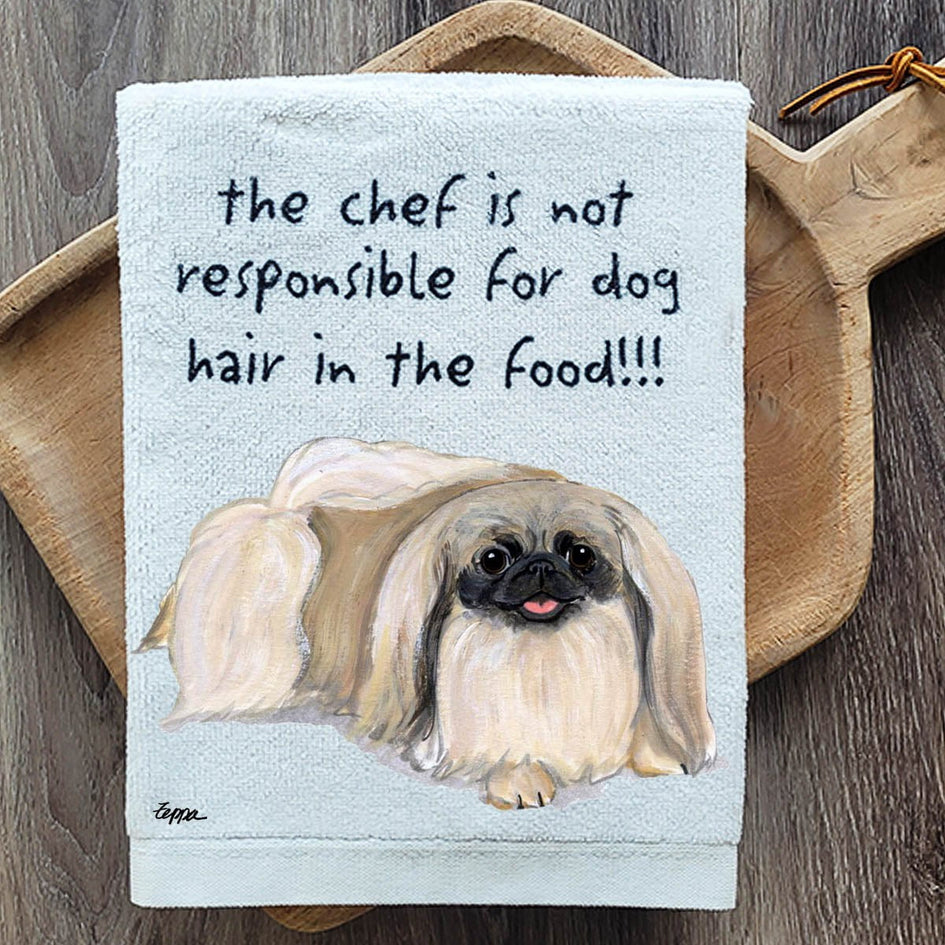 Pekingese Dish Towel