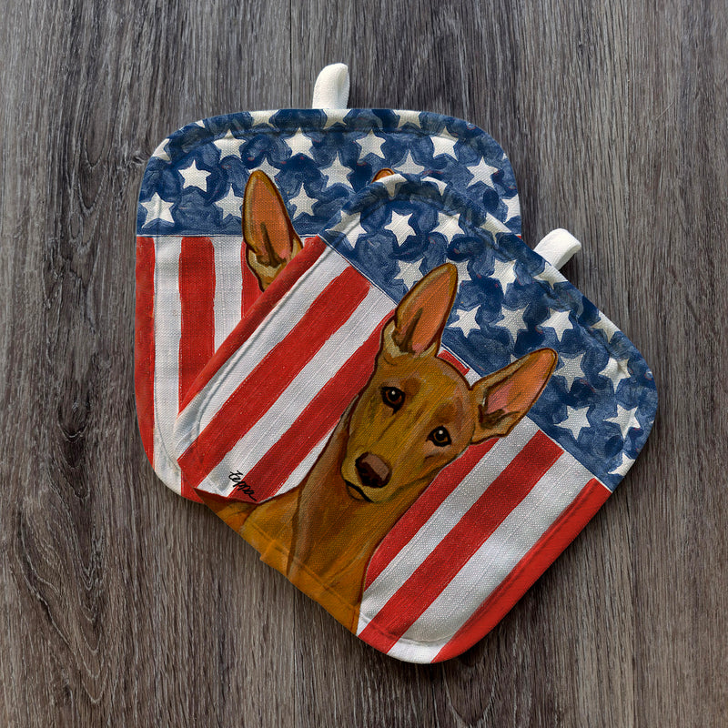 Pharaoh Hound  Americana Pot Holder Set