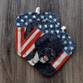 Portuguese Water Dog Black  Americana Pot Holder Set