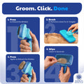 American Kennel Club AKC Self-Cleaning Pet Grooming Slicker Brush for Cats and Dogs, All Breeds and Coat Types