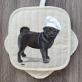 Pug  Pot Holder Set