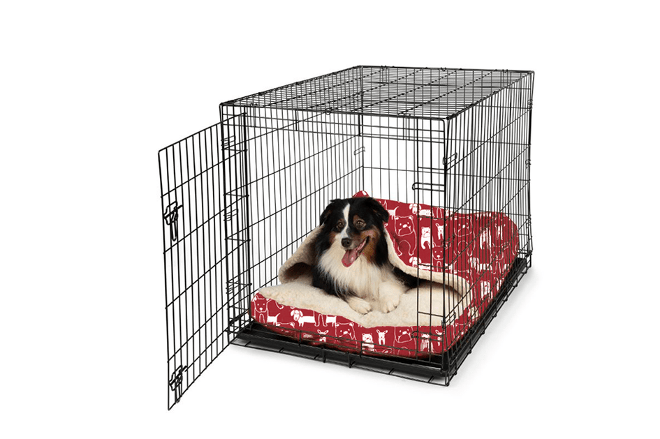 Snoozer Luxury Cozy Cave Dog Crate Bed Holiday Collection Pedigree Red Large