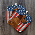 Rhodesian Ridgeback  Americana Pot Holder Set
